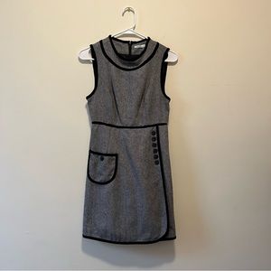 UO Vintage Kimchi Blue Herringbone Grey Retro Mini Dress